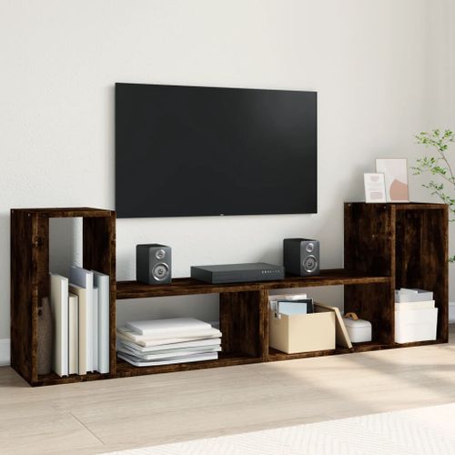 Meubles TV 2 pcs chêne fumé 75x30x50 cm bois d'ingénierie - Photo n°2; ?>