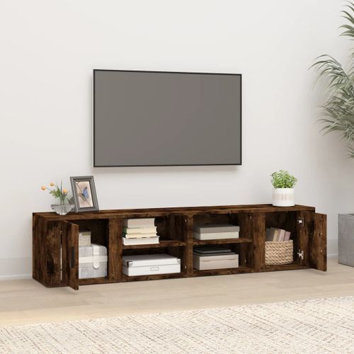 Meubles TV 2 pcs Chêne fumé 80x31,5x36 cm Bois d'ingénierie - Photo n°3; ?>