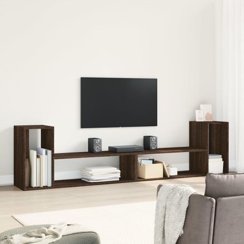 Meubles TV 2 pcs chêne marron 100x30x50 cm bois d'ingénierie - Photo n°3; ?>