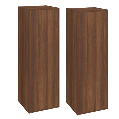 Meubles TV 2 pcs Chêne marron 30,5x30x90 cm Bois d'ingénierie - Photo n°2; ?>