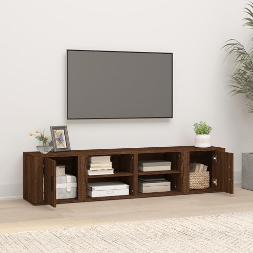 Meubles TV 2 pcs Chêne marron 80x31,5x36 cm Bois d'ingénierie - Photo n°3; ?>