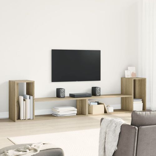 Meubles TV 2 pcs chêne sonoma 100x30x50 cm bois d'ingénierie - Photo n°3; ?>