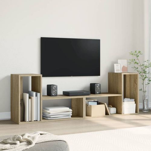 Meubles TV 2 pcs chêne sonoma 75x30x50 cm bois d'ingénierie - Photo n°3; ?>