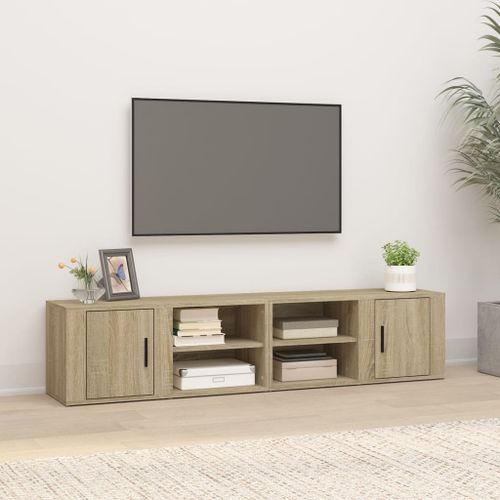 Meubles TV 2 pcs Chêne sonoma 80x31,5x36 cm Bois d'ingénierie - Photo n°2; ?>