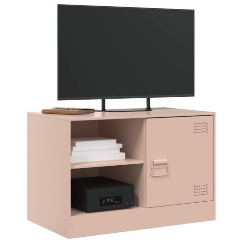 Meubles TV 2 pcs rose 67x39x44 cm acier - Photo n°3; ?>