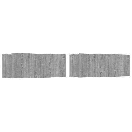 Meubles TV 2 pcs sonoma gris 80x30x30 cm bois d'ingénierie - Photo n°2; ?>