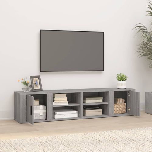 Meubles TV 2 pcs Sonoma gris 80x31,5x36 cm Bois d'ingénierie - Photo n°3; ?>