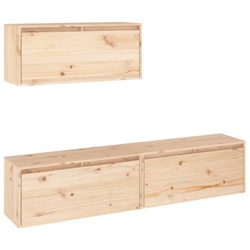 Meubles TV 3 pcs Bois massif de pin 2 - Photo n°2; ?>