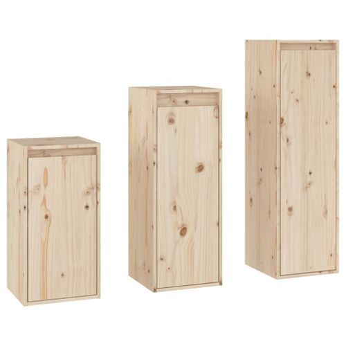 Meubles TV 3 pcs Bois massif de pin 3 - Photo n°2; ?>