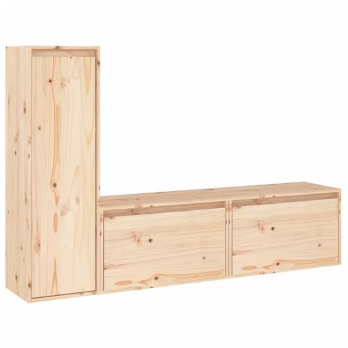 Meubles TV 3 pcs Bois massif de pin - Photo n°2; ?>