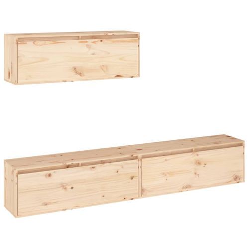 Meubles TV 3 pcs Bois massif de pin - Photo n°2; ?>