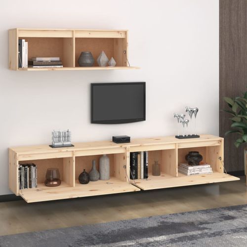 Meubles TV 3 pcs Bois massif de pin - Photo n°3; ?>