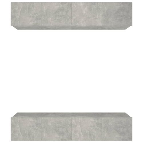 Meubles TV 4 pcs Gris béton 80x30x30 cm Bois d'ingénierie - Photo n°2; ?>