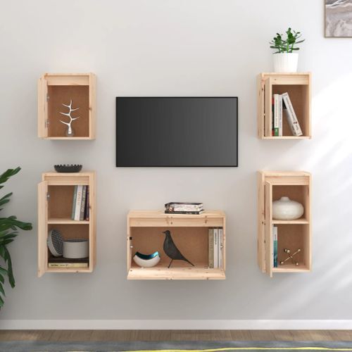 Meubles TV 5 pcs Bois massif de pin - Photo n°3; ?>