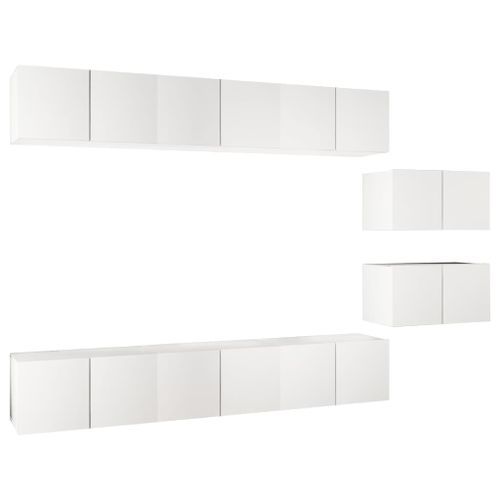 Meubles TV 8 pcs Blanc - Photo n°2; ?>