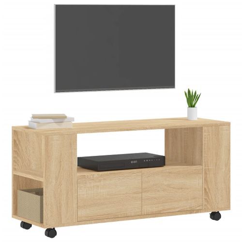 Meubles TV chêne sonoma 102x34,5x43 cm bois d'ingénierie - Photo n°3; ?>