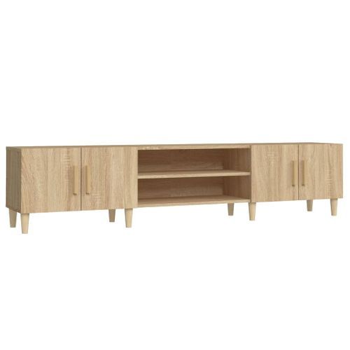 Meubles TV chêne sonoma 180x31,5x40 cm bois d'ingénierie - Photo n°2; ?>