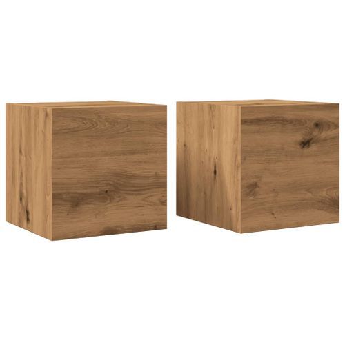 Meubles TV muraux 2 pcs chêne artisanal 30,5x30x30 cm - Photo n°2; ?>