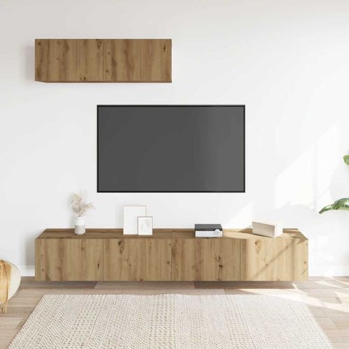 Meubles TV muraux 3 pcs chêne artisanal 100x30x30 cm - Photo n°3; ?>