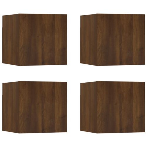 Meubles TV muraux 4 pcs Chêne marron 30,5x30x30 cm - Photo n°2; ?>