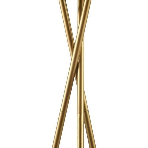MIKADO - Lampadaire Trépied Métal Doré - Abat jour en tissu Noir - Diam 34 x H 140 cm - Photo n°3; ?>