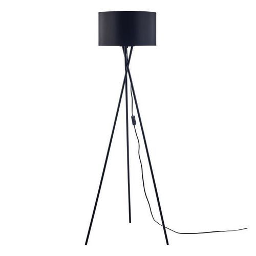 MIKADO - Lampadaire Trépied Métal Noir - Abat jour tissu Noir et doré - Diam 34 x H 140 cm - Photo n°3; ?>