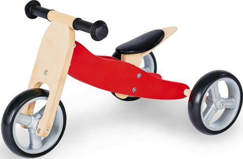 Mini draisienne tricycle enfant bouleau massif rouge et clair Charlie - Photo n°2; ?>
