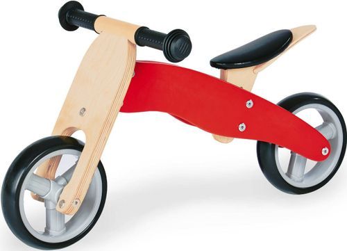 Mini draisienne tricycle enfant bouleau massif rouge et clair Charlie - Photo n°3; ?>