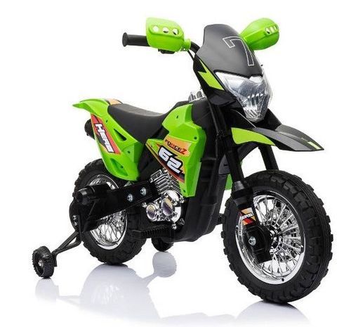 Mini moto cross électrique enfant verte 6V - Photo n°2; ?>