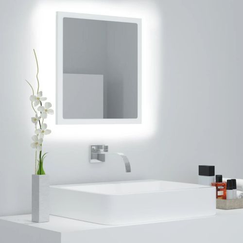 Miroir à LED de salle de bain Blanc 40x8,5x37 cm - Photo n°3; ?>