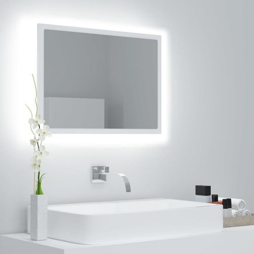 Miroir à LED de salle de bain Blanc 60x8,5x37 cm - Photo n°2; ?>