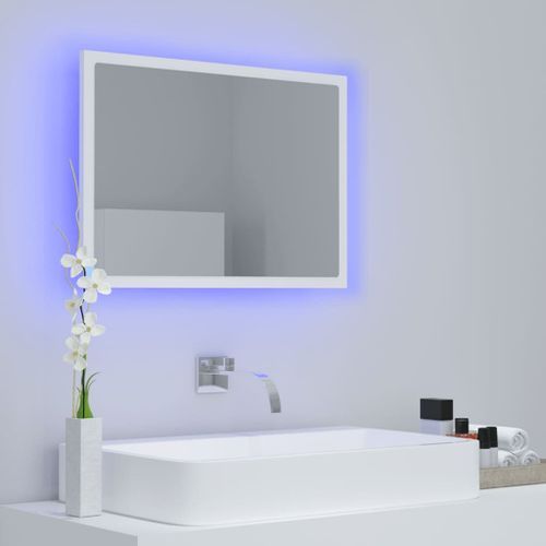 Miroir à LED de salle de bain Blanc 60x8,5x37 cm - Photo n°3; ?>