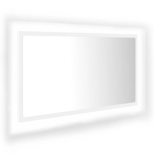 Miroir à LED de salle de bain Blanc 80x8,5x37 cm - Photo n°3; ?>