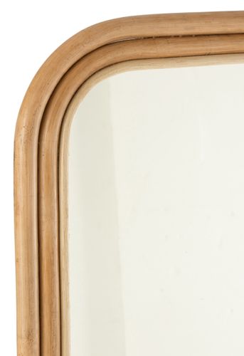 Miroir avec échelle en rotin naturel Caella L 180 cm - Photo n°2; ?>