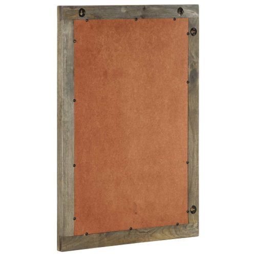 Miroir de salle de bain 50x2,5x70 cm bois de manguier massif - Photo n°3; ?>