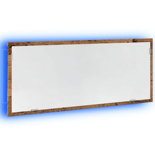 Miroir de salle de bain à LED vieux bois bois d'ingénierie - Photo n°3; ?>