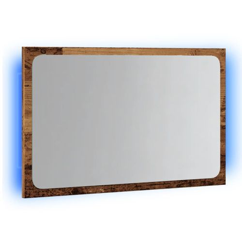 Miroir de salle de bain avec lumière LED chêne artisanal - Photo n°3; ?>