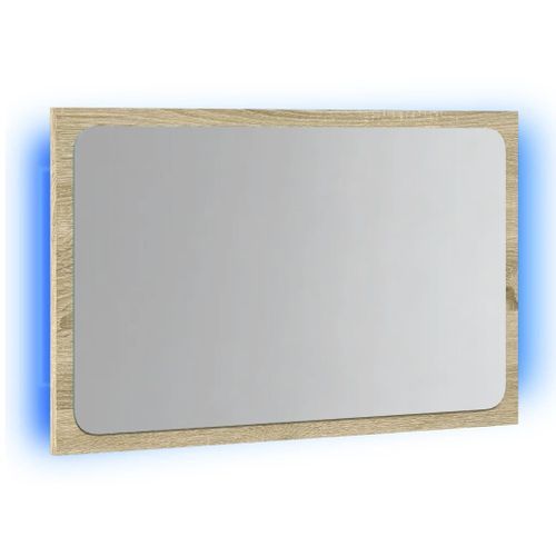 Miroir de salle de bain avec lumière LED gris béton 60x8,5x38cm - Photo n°3; ?>