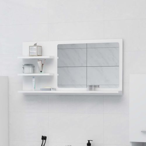 Miroir de salle de bain Blanc 90x10,5x45 cm - Photo n°2; ?>