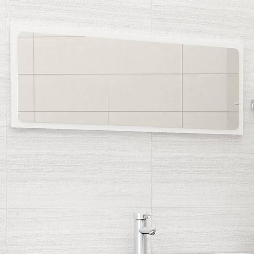 Miroir de salle de bain Blanc brillant 100x1,5x37 cm - Photo n°2; ?>
