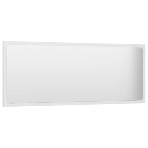 Miroir de salle de bain Blanc brillant 100x1,5x37 cm - Photo n°3; ?>