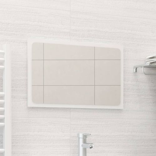 Miroir de salle de bain Blanc brillant 60x1,5x37 cm - Photo n°2; ?>