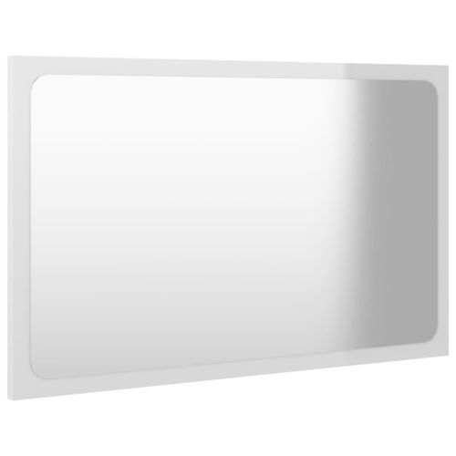 Miroir de salle de bain Blanc brillant 60x1,5x37 cm - Photo n°3; ?>