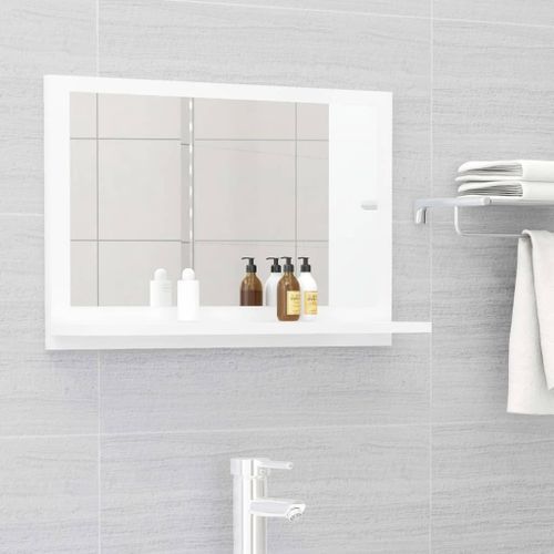 Miroir de salle de bain Blanc brillant 60x10,5x37 cm - Photo n°2; ?>