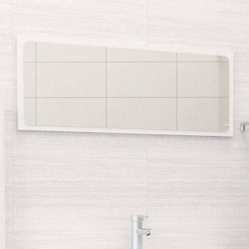 Miroir de salle de bain Blanc brillant 90x1,5x37 cm - Photo n°2; ?>
