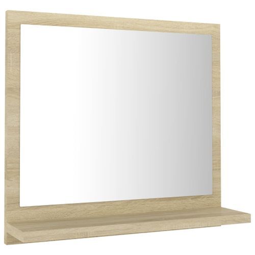 Miroir de salle de bain Blanc et chêne sonoma 40x10,5x37 cm 2 - Photo n°3; ?>