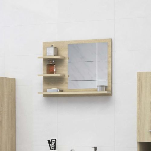 Miroir de salle de bain Chêne sonoma 60x10,5x45 cm - Photo n°2; ?>