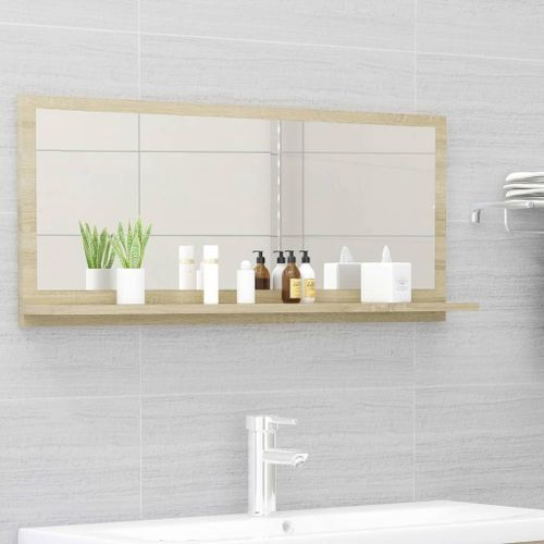 Miroir de salle de bain Chêne sonoma 90x10,5x37 cm - Photo n°2; ?>