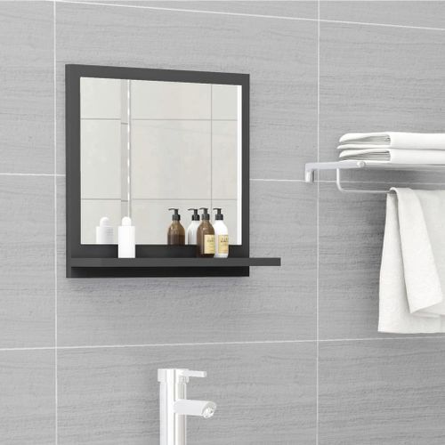 Miroir de salle de bain Gris 40x10,5x37 cm - Photo n°2; ?>