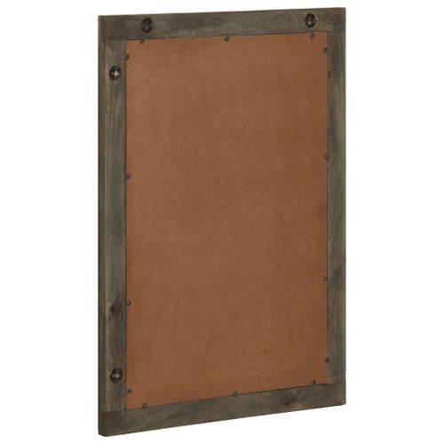 Miroir de salle de bain gris 50x3x70 cm bois de manguier massif - Photo n°3; ?>